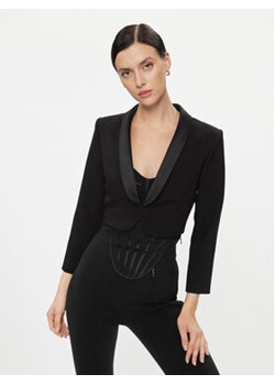 Elisabetta Franchi Marynarka GI-091-37E2-V6000 Czarny Slim Fit ze sklepu MODIVO w kategorii Marynarki damskie - zdjęcie 168568975