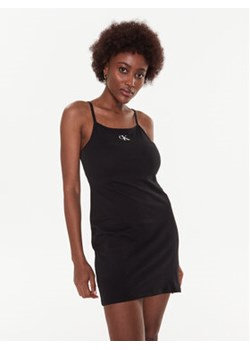 Calvin Klein Swimwear Sukienka codzienna KW0KW02093 Czarny Slim Fit ze sklepu MODIVO w kategorii Sukienki - zdjęcie 168569379