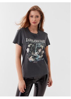 Zadig&Voltaire T-Shirt Donate Guitare JWTS01524 Szary Regular Fit ze sklepu MODIVO w kategorii Bluzki damskie - zdjęcie 168569387