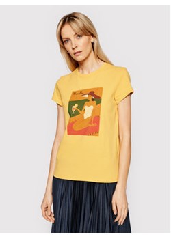 Marella T-Shirt Italia 39710312200 Żółty Regular Fit ze sklepu MODIVO w kategorii Bluzki damskie - zdjęcie 168569438