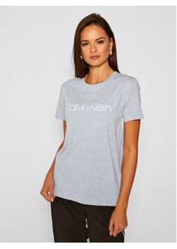 Calvin Klein T-Shirt Core Logo K20K202142 Szary Regular Fit ze sklepu MODIVO w kategorii Bluzki damskie - zdjęcie 168569538