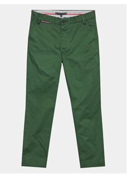 Tommy Hilfiger Spodnie materiałowe KB0KB08609 D Zielony Slim Fit ze sklepu MODIVO w kategorii Spodnie chłopięce - zdjęcie 168569556