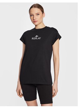 Replay T-Shirt W3588H.000.23188P Czarny Regular Fit ze sklepu MODIVO w kategorii Bluzki damskie - zdjęcie 168569745