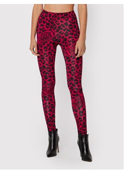 LOVE MOSCHINO Legginsy W157900E 2380 Czerwony Slim Fit ze sklepu MODIVO w kategorii Spodnie damskie - zdjęcie 168569787