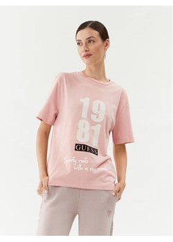 Guess T-Shirt V3BI00 KA260 Różowy Relaxed Fit ze sklepu MODIVO w kategorii Bluzki damskie - zdjęcie 168570049