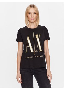 Armani Exchange T-Shirt 8NYTMX YJG3Z 1200 Czarny Regular Fit ze sklepu MODIVO w kategorii Bluzki damskie - zdjęcie 168570458
