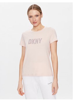 DKNY T-Shirt P9BH9AHQ Różowy Regular Fit ze sklepu MODIVO w kategorii Bluzki damskie - zdjęcie 168570766