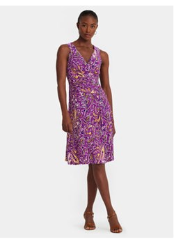 Lauren Ralph Lauren Sukienka koktajlowa 250928509001 Fioletowy Regular Fit ze sklepu MODIVO w kategorii Sukienki - zdjęcie 168570816