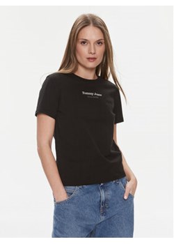 Tommy Jeans T-Shirt Essential DW0DW17359 Czarny Regular Fit ze sklepu MODIVO w kategorii Bluzki damskie - zdjęcie 168571087