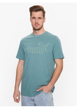 Puma T-Shirt Essentials Elevated 673385 Zielony Regular Fit ze sklepu MODIVO w kategorii T-shirty męskie - zdjęcie 168572195