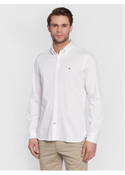 Tommy Hilfiger Koszula Dobby MW0MW25038 Biały Slim Fit ze sklepu MODIVO w kategorii Koszule męskie - zdjęcie 168572388