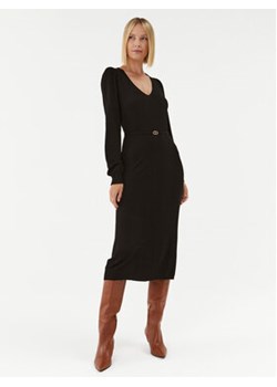 TWINSET Sukienka dzianinowa 232TT3062 Czarny Regular Fit ze sklepu MODIVO w kategorii Sukienki - zdjęcie 168572616