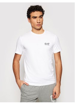 EA7 Emporio Armani T-Shirt 8NPT52 PJM5Z 1100 Biały Regular Fit ze sklepu MODIVO w kategorii T-shirty męskie - zdjęcie 168572905