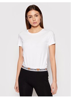 MOSCHINO Underwear & Swim T-Shirt ZUA1908 9003 Biały Regular Fit ze sklepu MODIVO w kategorii Bluzki damskie - zdjęcie 168573038