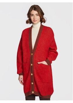 American Vintage Kardigan Vitow VITO19BH22 Czerwony Relaxed Fit ze sklepu MODIVO w kategorii Swetry damskie - zdjęcie 168573045