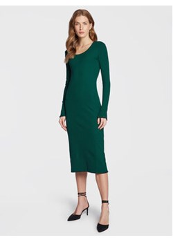 Tommy Hilfiger Sukienka dzianinowa WW0WW37559 Zielony Slim Fit ze sklepu MODIVO w kategorii Sukienki - zdjęcie 168573279