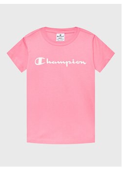 Champion T-Shirt 404541 Różowy Regular Fit ze sklepu MODIVO w kategorii Bluzki dziewczęce - zdjęcie 168573628