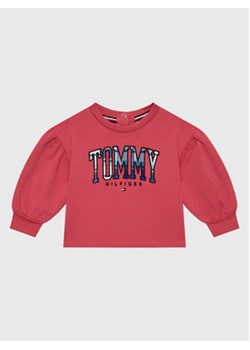 Tommy Hilfiger Bluza Tartan Logo KG0KG07098 M Różowy Regular Fit ze sklepu MODIVO w kategorii Bluzy dziewczęce - zdjęcie 168573976