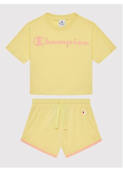 Champion Komplet t-shirt i szorty sportowe 404319 Żółty Custom Fit ze sklepu MODIVO w kategorii Komplety dziewczęce - zdjęcie 168574536