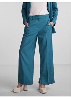 YAS Spodnie materiałowe Deeply 26028743 Zielony Relaxed Fit ze sklepu MODIVO w kategorii Spodnie damskie - zdjęcie 168575227