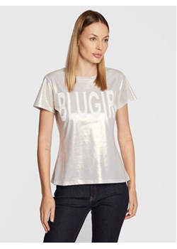 Blugirl Blumarine T-Shirt RF2213-J6559 Srebrny Regular Fit ze sklepu MODIVO w kategorii Bluzki damskie - zdjęcie 168575369