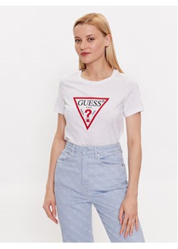 Guess T-Shirt W1YI1B I3Z14 Biały Slim Fit ze sklepu MODIVO w kategorii Bluzki damskie - zdjęcie 168575457