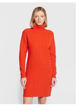 Polo Ralph Lauren Sukienka dzianinowa 211872873002 Pomarańczowy Regular Fit ze sklepu MODIVO w kategorii Sukienki - zdjęcie 168576209