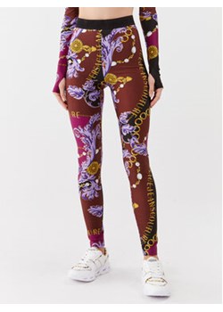 Versace Jeans Couture Legginsy 75HAC101 Fioletowy Slim Fit ze sklepu MODIVO w kategorii Spodnie damskie - zdjęcie 168577477