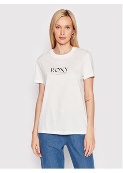 Roxy T-Shirt Noon Ocean ERJZT05424 Biały Regular Fit ze sklepu MODIVO w kategorii Bluzki damskie - zdjęcie 168578009