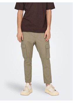 Only & Sons Spodnie materiałowe 22024998 Beżowy Tapered Fit ze sklepu MODIVO w kategorii Spodnie męskie - zdjęcie 168578016