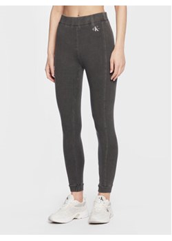 Calvin Klein Jeans Legginsy J20J220542 Szary Slim Fit ze sklepu MODIVO w kategorii Spodnie damskie - zdjęcie 168578055
