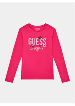 Guess Bluzka J3BI16 J1314 Różowy Regular Fit ze sklepu MODIVO w kategorii Bluzki dziewczęce - zdjęcie 168578085