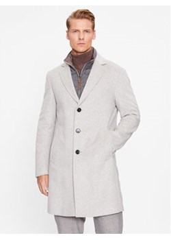 JOOP! Płaszcz wełniany 30037691 Szary Regular Fit ze sklepu MODIVO w kategorii Płaszcze męskie - zdjęcie 168578995