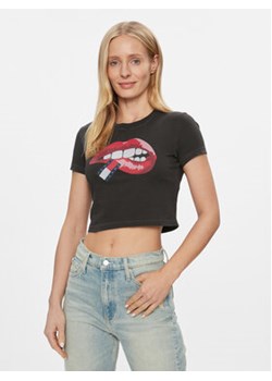 Tommy Jeans T-Shirt Lips DW0DW17373 Czarny Slim Fit ze sklepu MODIVO w kategorii Bluzki damskie - zdjęcie 168579335