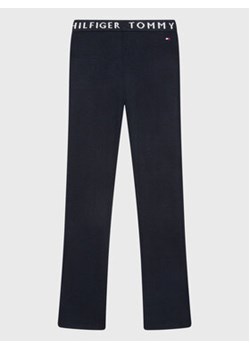 Tommy Hilfiger Spodnie dzianinowe Branded KG0KG06801 Granatowy Regular Fit ze sklepu MODIVO w kategorii Spodnie dziewczęce - zdjęcie 168580258