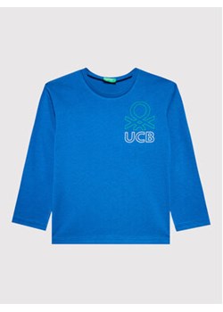 United Colors Of Benetton Bluzka 3I1XG104D Niebieski Regular Fit ze sklepu MODIVO w kategorii T-shirty chłopięce - zdjęcie 168580727