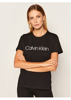 Calvin Klein T-Shirt Core Logo K20K202142 Czarny Regular Fit ze sklepu MODIVO w kategorii Bluzki damskie - zdjęcie 168581285