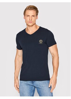 Versace T-Shirt Scollo AUU01004 Granatowy Regular Fit ze sklepu MODIVO w kategorii T-shirty męskie - zdjęcie 168581868