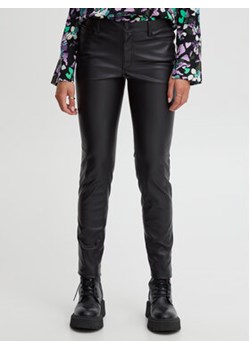 ICHI Spodnie z imitacji skóry 20117678 Czarny Regular Fit ze sklepu MODIVO w kategorii Spodnie damskie - zdjęcie 168582338