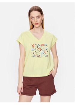 Volcano T-Shirt T-Abstract L02156-S23 Żółty Regular Fit ze sklepu MODIVO w kategorii Bluzki damskie - zdjęcie 168582437