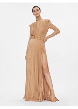 Elisabetta Franchi Sukienka wieczorowa AB-523-37E2-V720 Złoty Regular Fit ze sklepu MODIVO w kategorii Sukienki - zdjęcie 168582689