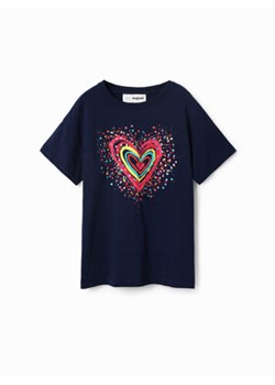 Desigual T-Shirt 23SGTK20 Granatowy Regular Fit ze sklepu MODIVO w kategorii Bluzki dziewczęce - zdjęcie 168582719
