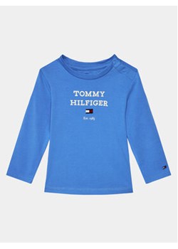 Tommy Hilfiger Bluzka Logo KN0KN01760 Niebieski Regular Fit ze sklepu MODIVO w kategorii Kaftaniki i bluzki - zdjęcie 168582776