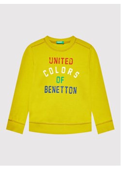 United Colors Of Benetton Bluza 3J70G104B Żółty Regular Fit ze sklepu MODIVO w kategorii Bluzy chłopięce - zdjęcie 168583208