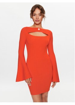 Liu Jo Sukienka dzianinowa WF3123 MS49I Pomarańczowy Slim Fit ze sklepu MODIVO w kategorii Sukienki - zdjęcie 168583395