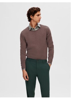 Selected Homme Sweter 16079774 Bordowy Regular Fit ze sklepu MODIVO w kategorii Swetry męskie - zdjęcie 168584287