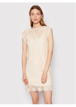 Sisley Sukienka dzianinowa 41KCLV018 Beżowy Regular Fit ze sklepu MODIVO w kategorii Sukienki - zdjęcie 168584357