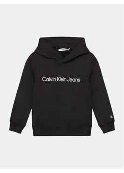 Calvin Klein Jeans Bluza Logo IU0IU00601 M Czarny Regular Fit ze sklepu MODIVO w kategorii Bluzy chłopięce - zdjęcie 168584366