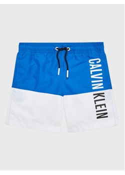 Calvin Klein Swimwear Szorty kąpielowe Medium KV0KV00030 Niebieski Regular Fit ze sklepu MODIVO w kategorii Kąpielówki chłopięce - zdjęcie 168584598