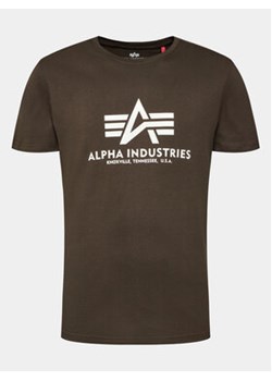 Alpha Industries T-Shirt Basic 100501 Zielony Regular Fit ze sklepu MODIVO w kategorii T-shirty męskie - zdjęcie 168584635